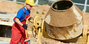 Betonieren von Mauerwerksarbeiten